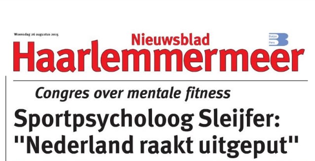 Nederland raakt uuitgeput Jan Sleijfer sportpsycholoog